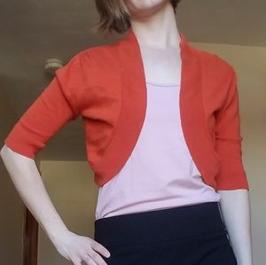 Burnt orange shrug EUC